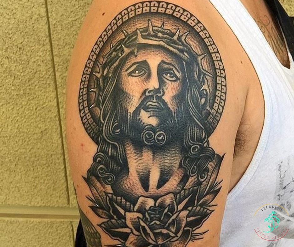 Black Jesus Tattoo Designs